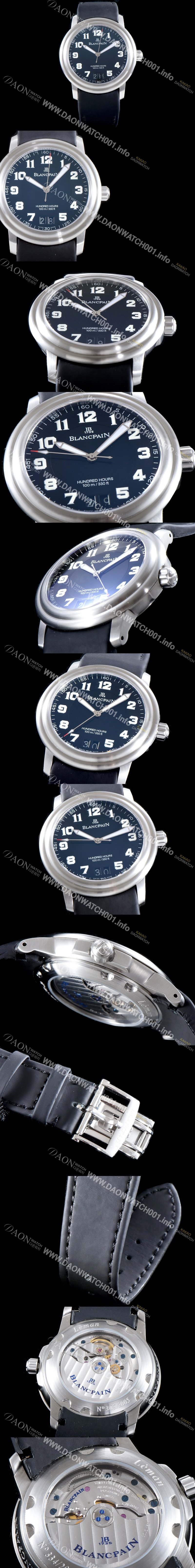 블랑팡 남성용 레만 2150-1130m-63 더블 윈도 빅데이트 40MM UP!! 블랙 밀리터리 다이얼 Cal.6950 오토매틱 무브먼트 BLA4201 Ⅳ
