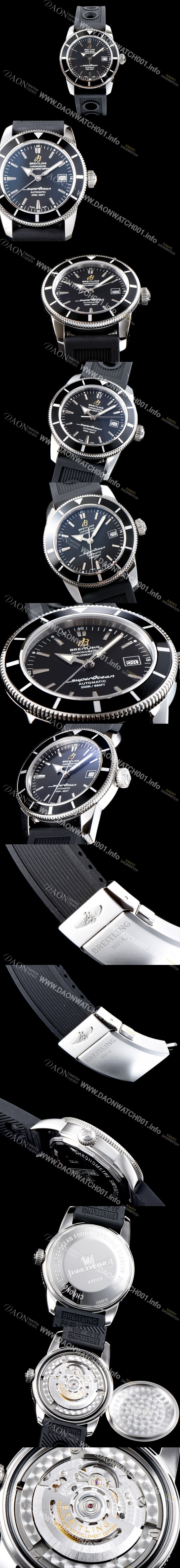 브라이틀링 남성용 데일리워치 베스트!!슈퍼오션II A1732136/BA61(Ocean Racer 헤리티지 블랙 다이얼 스위스 ETA 2824-A2 무브먼트 BRE0212 Ⅳ