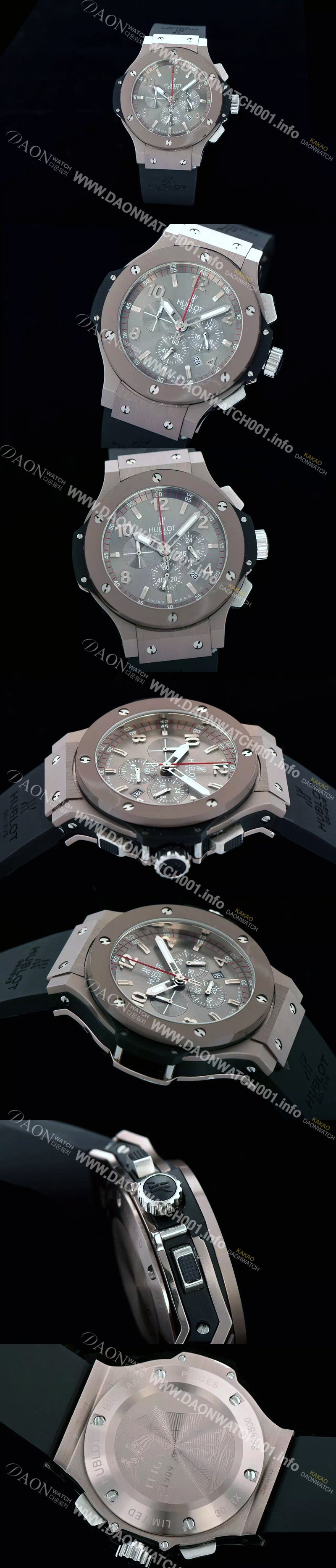 휴블렛 남성용 빅뱅 에볼루션 쿼츠 44mm 버젼 그레이 다이얼 HUB4215 Ⅳ