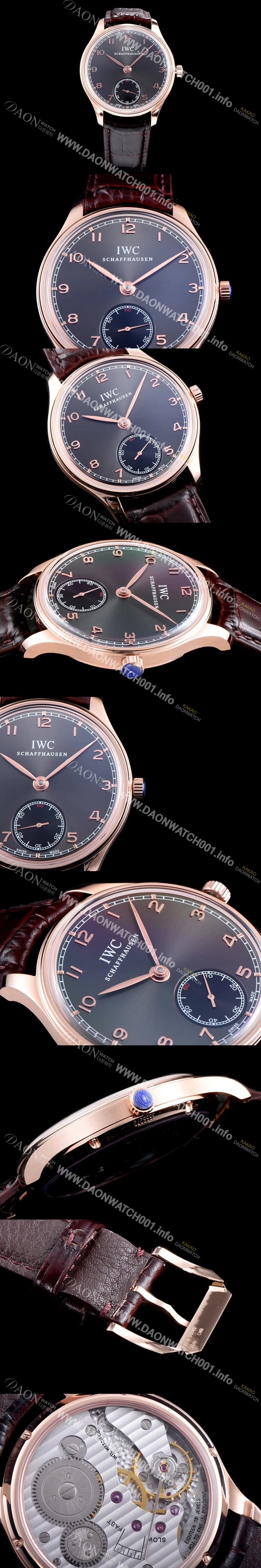 아이더블유씨 남성용 포르투기즈 최고급버전 IW545406 18k 로즈골드 블랙 다이얼 IWC0200 Ⅳ