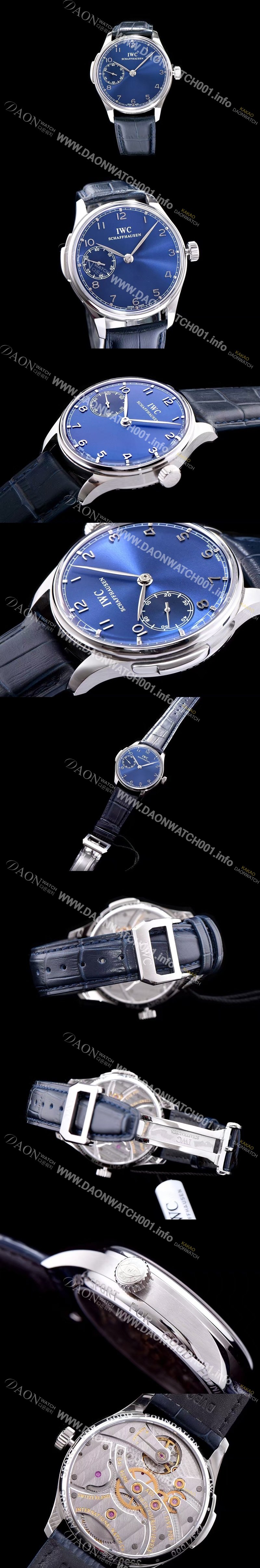 아이더블유씨 남성용 포르투기즈 미닛 리피터 블루 다이얼 오토매틱 무브먼트 IWC0230 Ⅳ