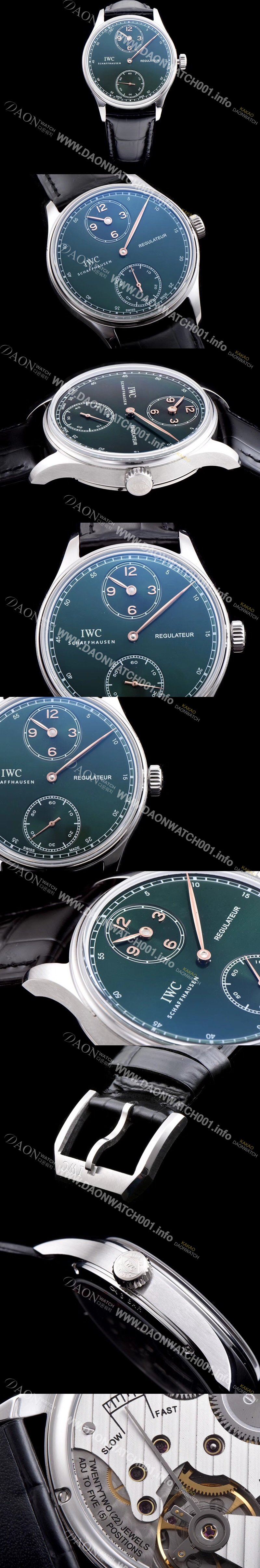 아이더블유씨 남성용 포르투기즈IW544404모델 그린 다이얼 IWC0104 Ⅳ