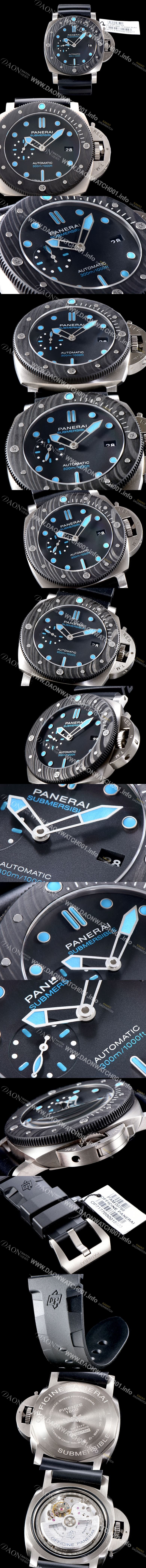 파네라이 남성용 서브멀시블 BMG-TECH™ PAM00799 오토매틱 Cal.P.9010 타입 47mm 블랙 다이얼 pan5224 Ⅳ