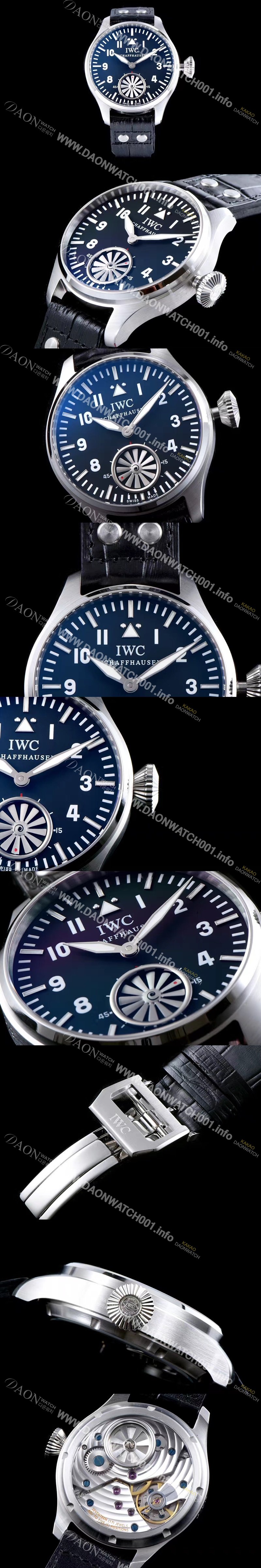 아이더블유씨 남성용 빅파일럿 마커스 블러 터빈 수동 무브먼트 블랙다이얼 IWC0420 Ⅳ