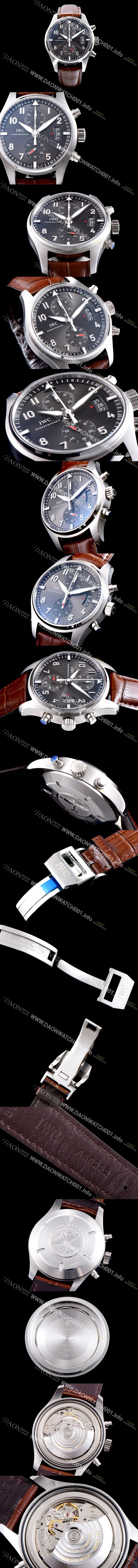 아이더블유씨 남성용 파일럿 IW387802 오토매틱 7750무브먼트 그레이 다이얼 IWC0242 Ⅳ