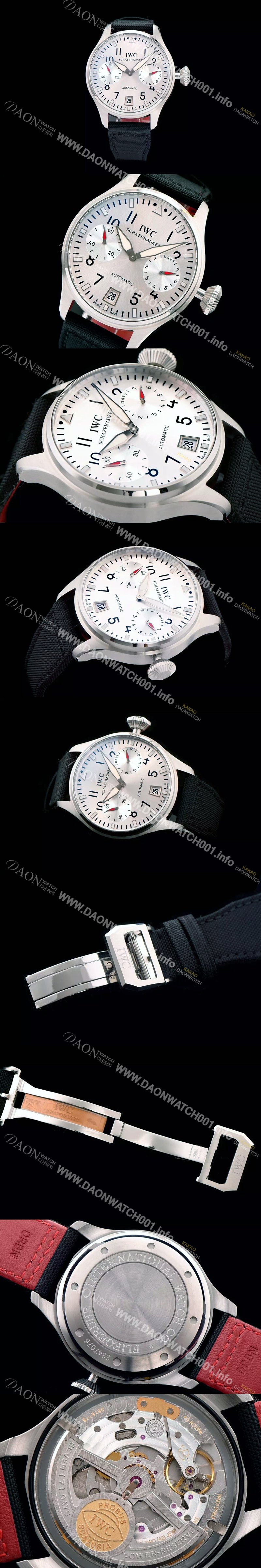 아이더블유씨 남성용 빅파일럿 7 데이즈 44mm 실버다이얼 IWC0400 Ⅳ