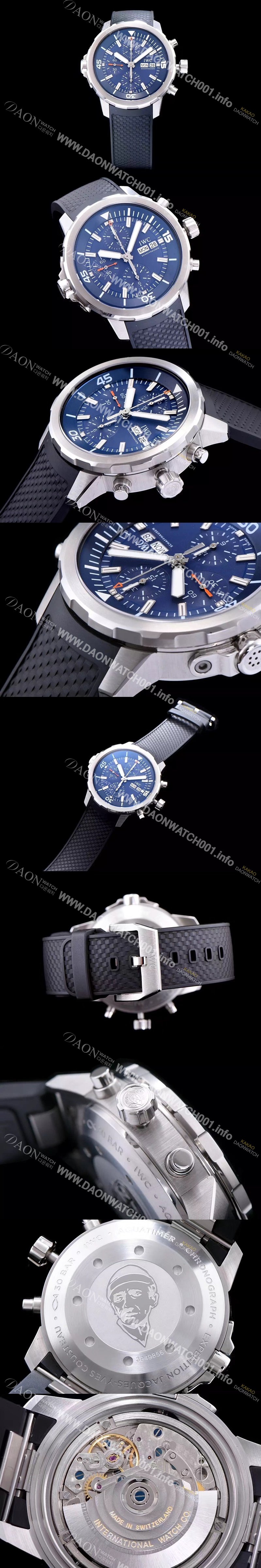 아이더블유씨 남성용 아쿠아타이머 IW376805크로노그래프 블루 다이얼 IWC0401 Ⅳ
