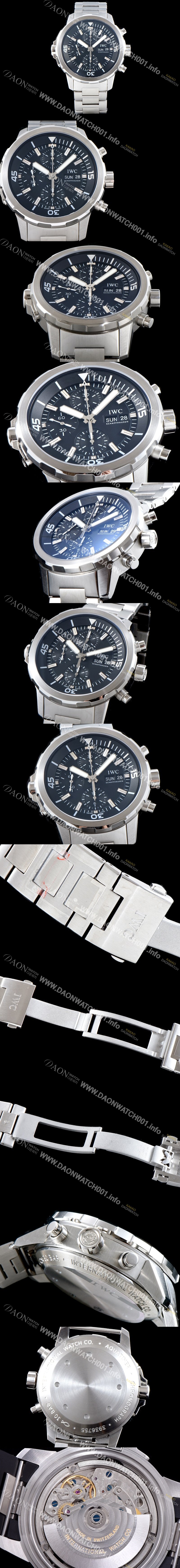 아이더블유씨 남성용 아쿠아타이머 IW376804 크로노그래프 블루다이얼 IWC0400 Ⅳ
