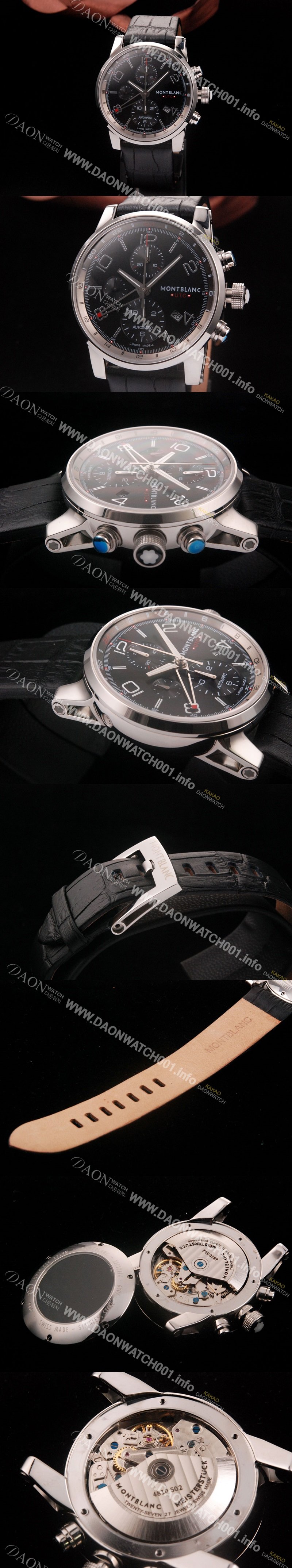 몽블랑 남성용 타임워커 크로노 SS 블랙 다이얼 43mm MON4230 Ⅳ
