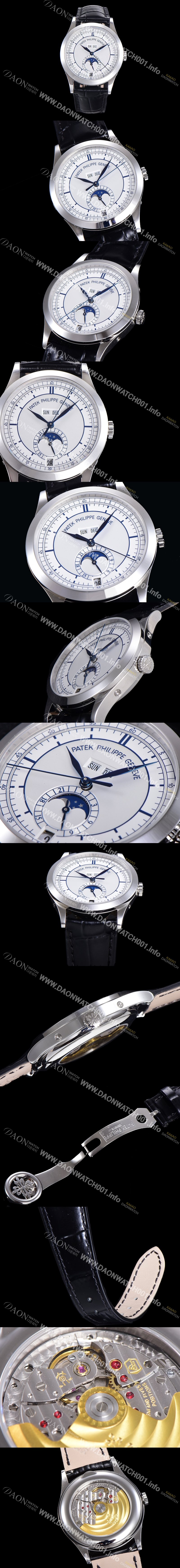 파텍필립 남성용 컴플리케이션 5396R 에뉴얼 캘린더 39MM UP!! 데이-데이트 문페이즈 화이트 다이얼 Cal.324 S C 오토매틱 무브먼트 PAT01142 Ⅳ