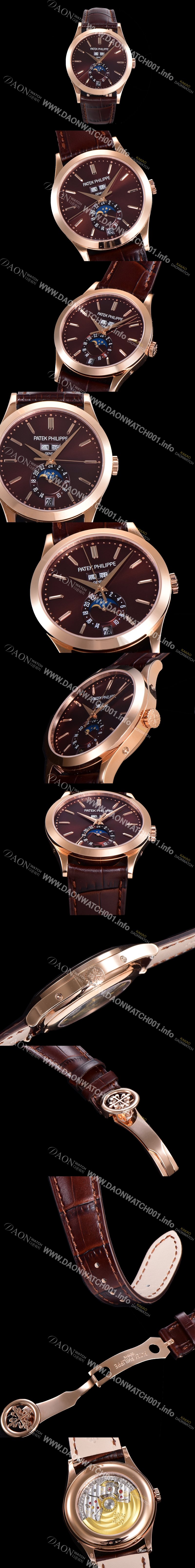 파텍필립 남성용 컴플리케이션 5396R 에뉴얼 캘린더 39MM UP!! 데이-데이트 문페이즈 18K 로즈골드 케이스 브라운 다이얼 Cal.324 S C 오토매틱 무브먼트 PAT01521 Ⅳ