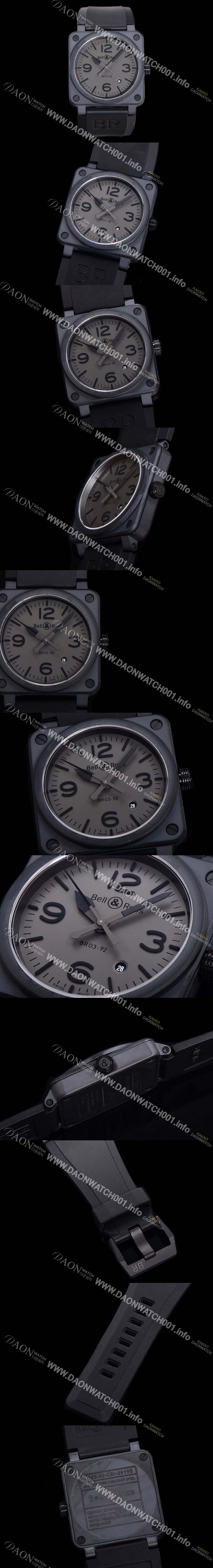 벨엔로즈 남성용 BR03-92 다이버 세라믹 오토매틱 9015 타입 42mm 우레탄줄 블랙 다이얼 bel80299 Ⅳ