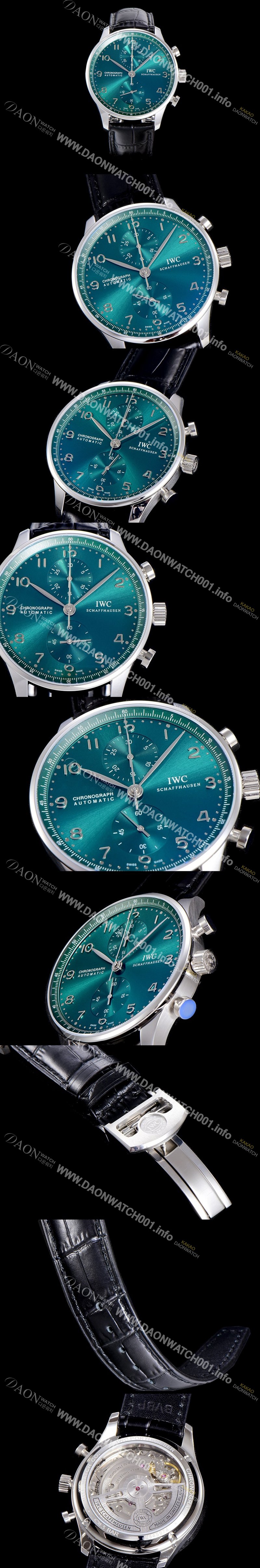 아이더블유씨남성용 포르투기즈 IW371615 그린 크로노그래프 스틸 41미리 그린다이얼 IWC85646 Ⅳ
