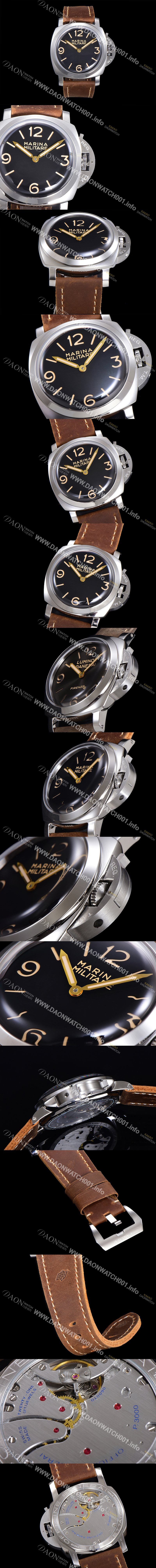 파네라이 남성용 루미노르 PAM00673 블랙 다이얼 47mm 오토매틱 수동형 무브먼트 PAN4830 Ⅳ