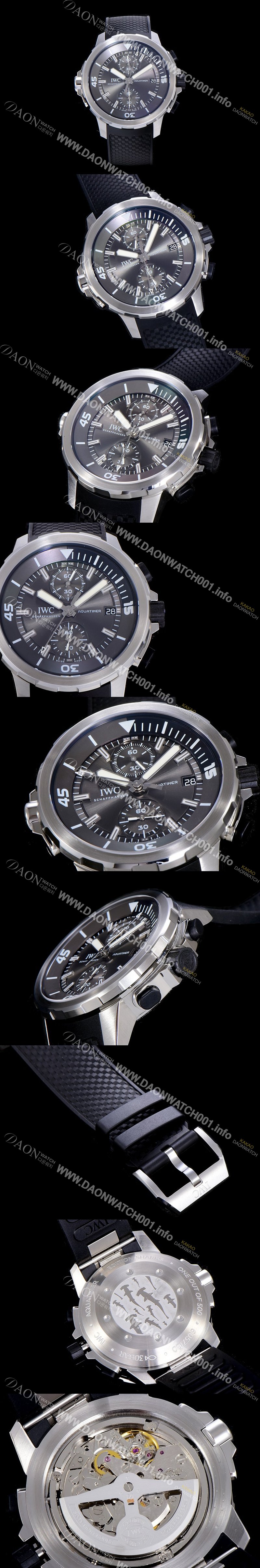 아이더블유씨남성용 아쿠아타이머 IW379506 크로노그래프 44mm 블랙 다이얼 IWC51459 Ⅳ