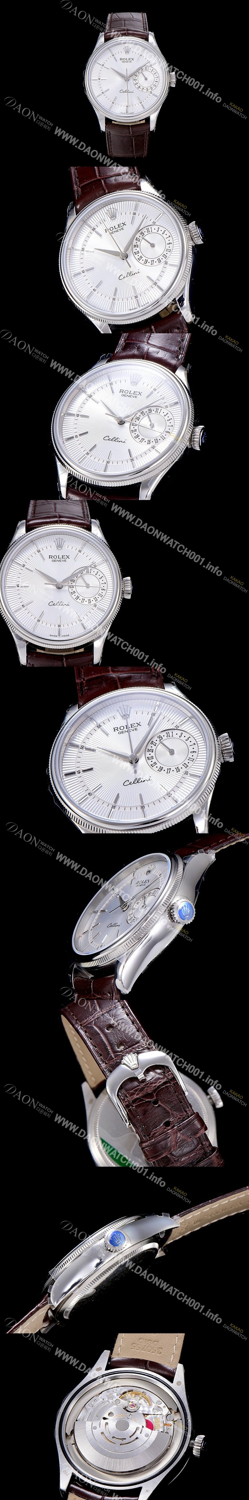 로렉스남성용 셀리느 데이트 39mm 오토매틱 Cal.3165 화이트다이얼 ROL33551 Ⅳ