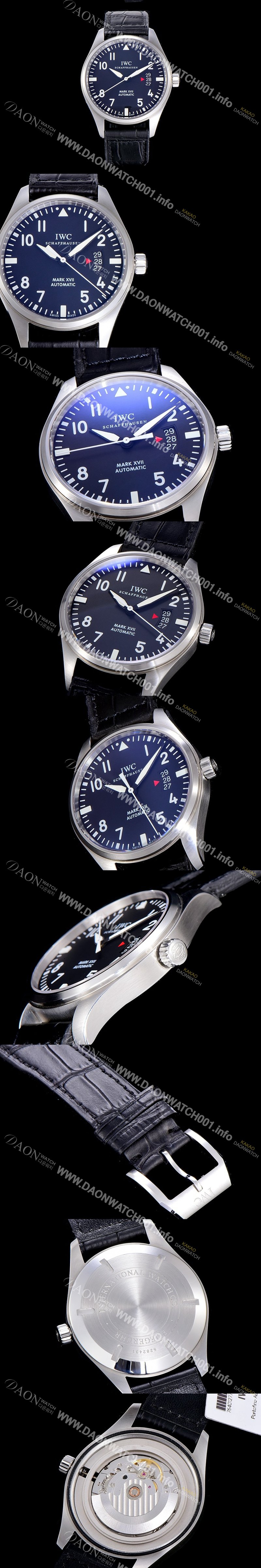 아이더블유씨남성용 파일럿 IW326501 마크17 41mm 오토매틱 블랙 다이얼 IWC10770 Ⅳ