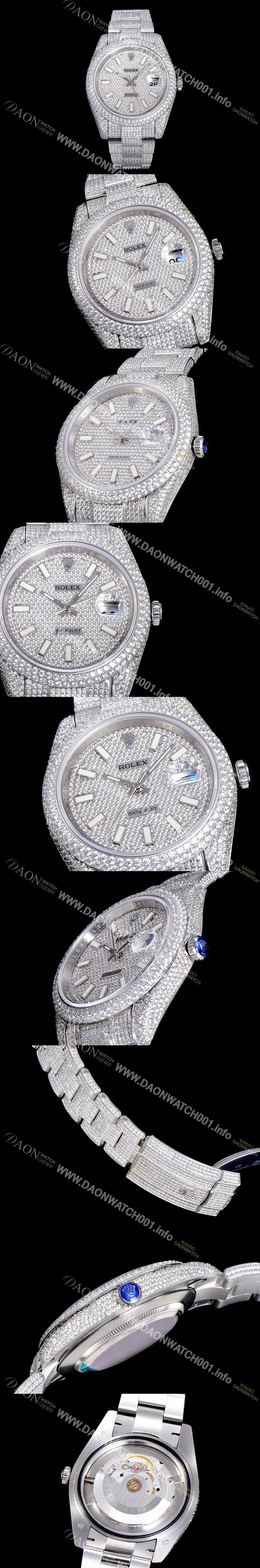 로렉스남성용 1:1수제공정 제작！！ 데이져스트 41mm 다이아몬드 904L 오토매틱 보석다이얼 ROL58342 Ⅳ