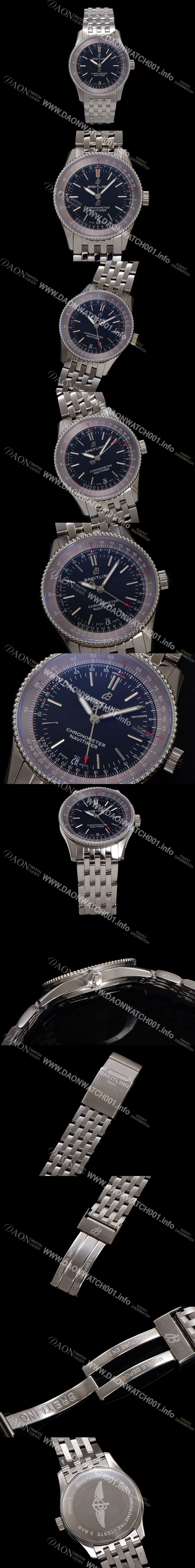 브라이틀링 남성용 네비타이머 A17325241B1A1 크로노그래프 오토매틱 2824타입 38mm 메탈줄 블랙 다이얼 bre6026 Ⅳ