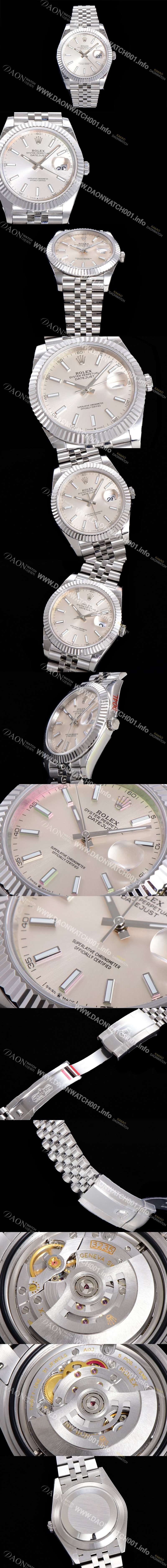 로렉스 남성용 904L스틸!! 2022신형 데이저스트 41mm II m126334 실버 다이얼 야광 스틱 인덱스 스틸 브레이슬릿 신형 Cal.3235 오토매틱 무브먼트 ROL06101 Ⅳ