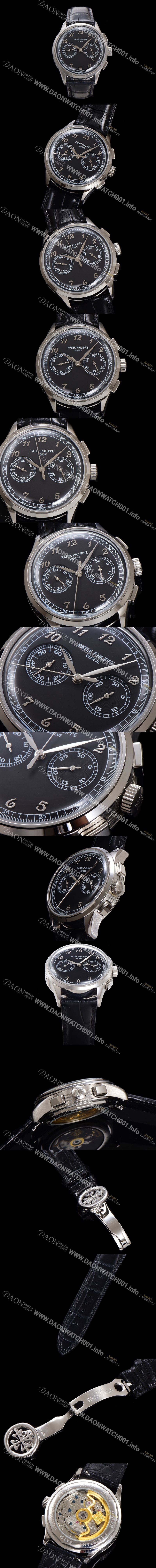 파텍필립 남성용 컴플리케이션 5170G 크로노그래프 오토매틱 7750 타입 39mm 가죽줄 블랙 다이얼 pat2211 Ⅳ