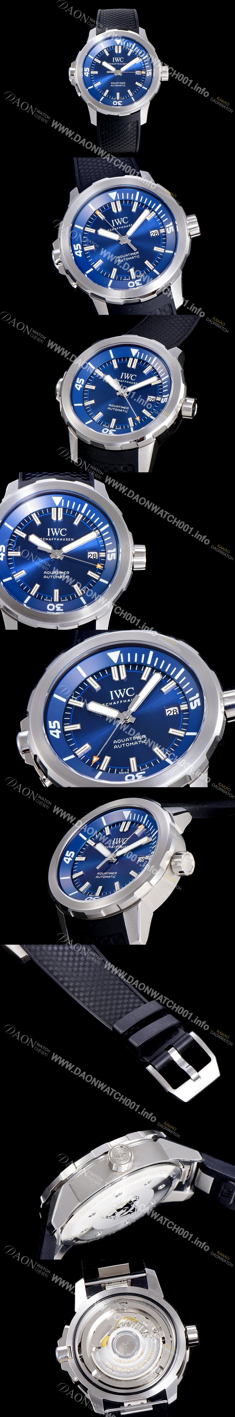 아이더블유씨 남성용 아쿠아타이머 IW329005 블루 다이얼 42미리 9015 오토매틱 무브먼트 IWC79273 Ⅳ