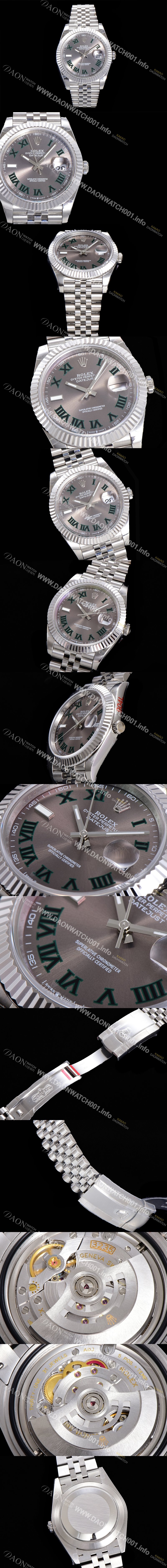 로렉스 남성용 904L스틸!! 2022신형 데이저스트 41mm II m126334 그레이 다이얼 로마인덱스 스틸 브레이슬릿 신형 Cal.3235 오토매틱 무브먼트 ROL06117 Ⅳ