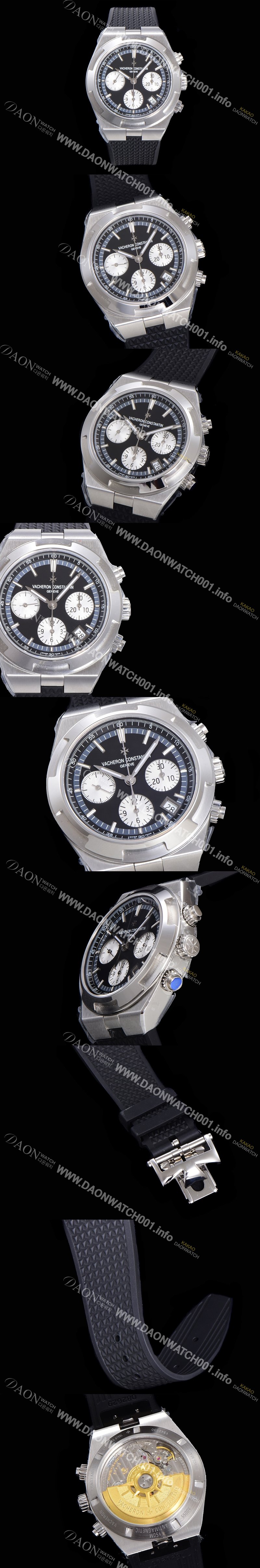 바쉐런콘스탄틴 남성용 오버시즈 크로노그래프 42mm 오토매틱 5500S 러버우레탄줄 블랙다이얼 vac1215 Ⅳ