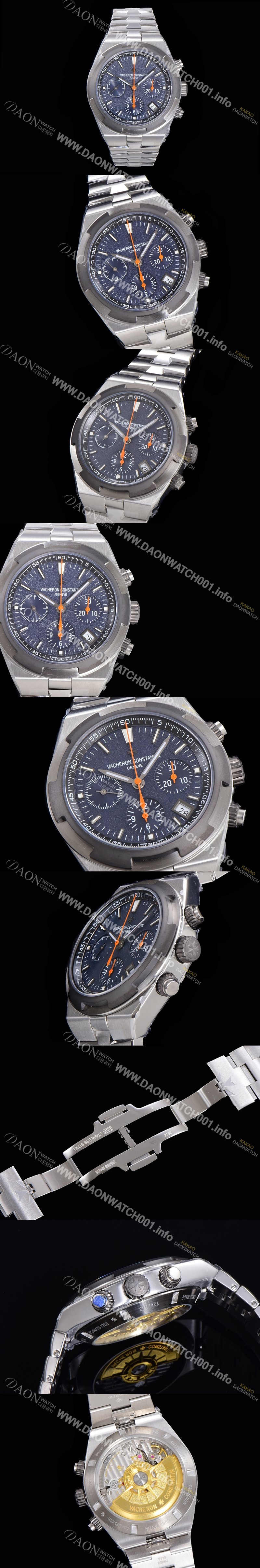 바쉐런콘스탄틴 남성용 오버시즈 크로노그래프 42mm 오토매틱 5500S 메탈줄 그레이다이얼 vac5921 Ⅳ