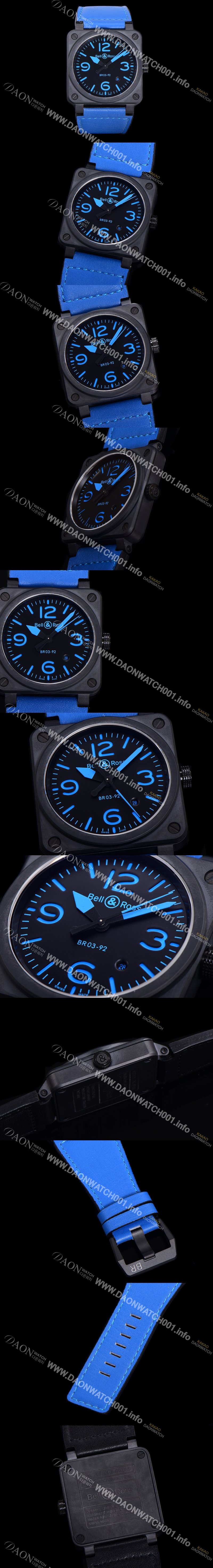벨앤로즈 남성용시계 BR03 오토매틱 미요타 9015타입 세라믹케이스 42mm 러버줄 블랙다이얼 bel2696 Ⅳ
