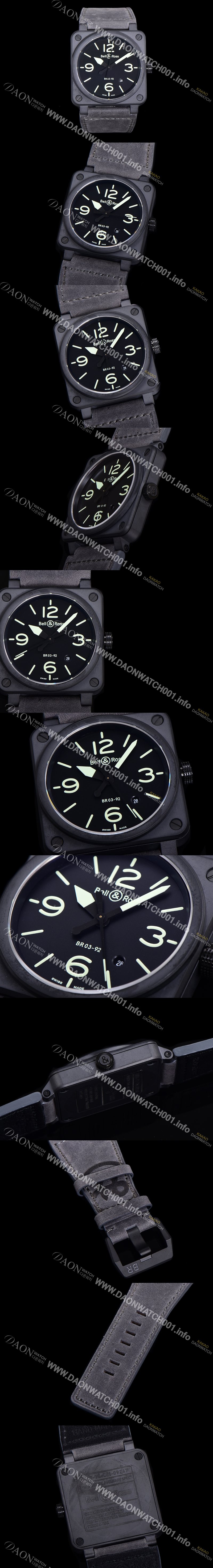 벨앤로즈 남성용시계 BR03 오토매틱 미요타 9015타입 세라믹케이스 42mm 러버줄 블랙다이얼 bel0489 Ⅳ
