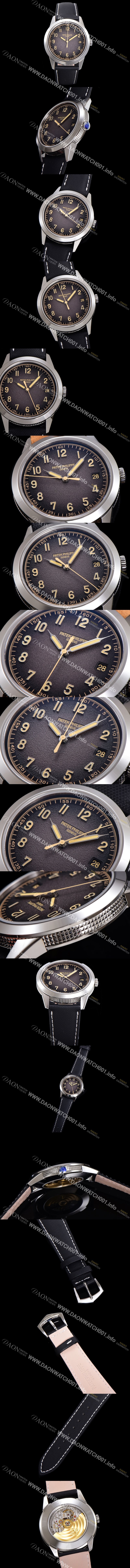 파택필립 남성용 칼라트라바 Ref.5226G-001 오토매틱 Cal.26-330 S C 타입 40mm 가죽줄 틱스처드 그레이다이얼 pat28702 Ⅳ