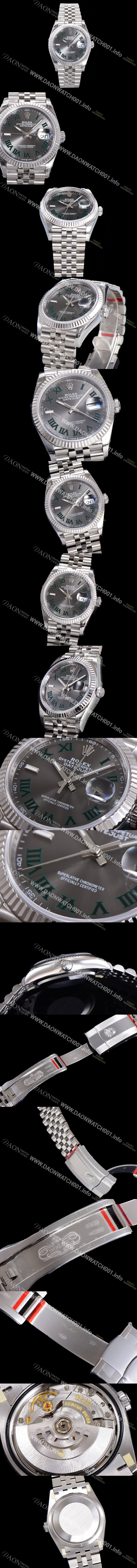 로렉스 남성용 904L스틸!! 2023신형 데이저스트 36mm II m126234-0046 그레이 다이얼 로마인덱스 스틸 브레이슬릿 신형 Cal.3235 오토매틱 무브먼트 ROL16118 Ⅳ