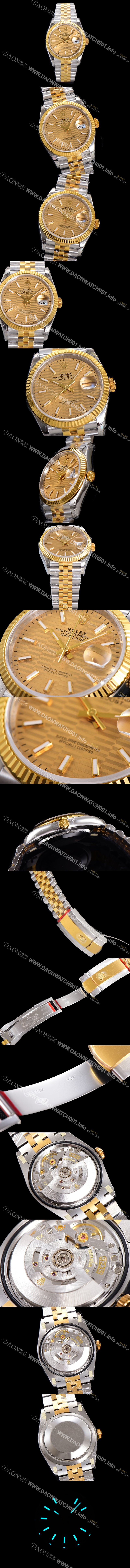 로렉스 남성용 904L스틸!! 2023신형 데이져스트 36mm II M126233-0039 !! 18K 옐로골드 골드다이얼 브레이슬릿 신형 Cal.3235 오토매틱 무브먼트 ROL29321 Ⅳ