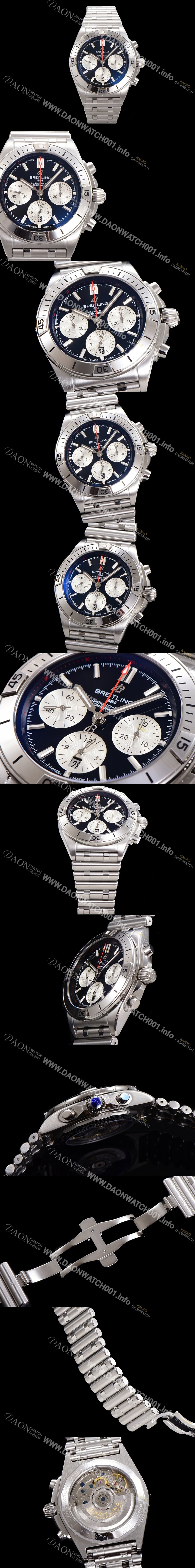 브라이틀링 남성용 크로노맷 B01 오토매틱 ETA7750-2 타입 42mm 메탈줄 블랙다이얼 bre21546 Ⅳ