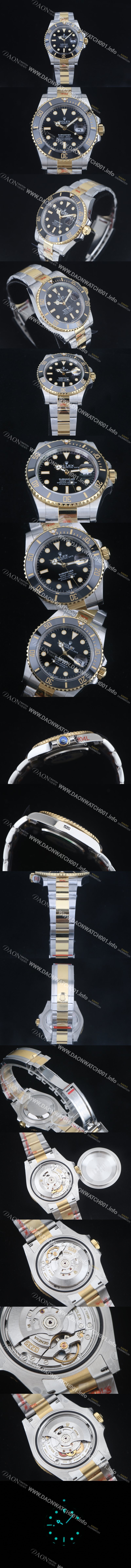 로렉스 남성용 신형 서브마리너 m126613ln 18k옐로우골드 도금 콤비 41mm 블랙 다이얼 Cal.3235 오토매틱 무브먼트 ROL91914 Ⅳ