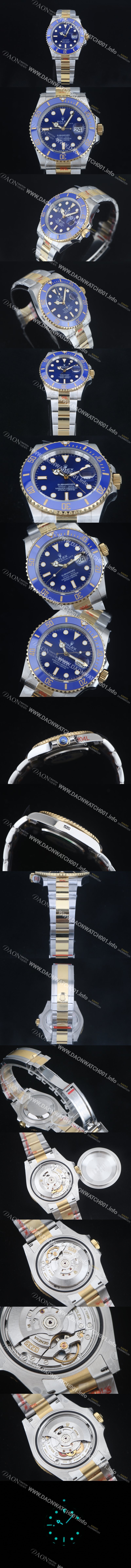 로렉스 남성용 신형 서브마리너 m126613ln 18k옐로우골드 도금 콤비 41mm 블루 다이얼 Cal.3235 오토매틱 무브먼트 ROL91915 Ⅳ
