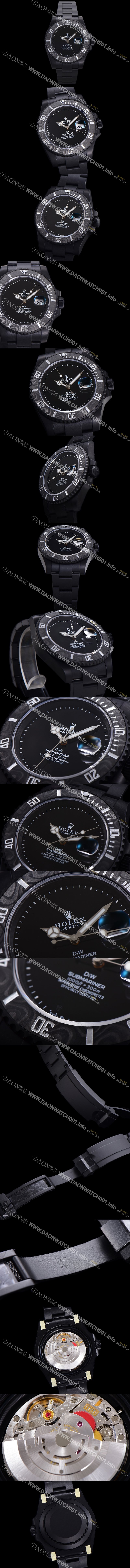 로렉스 남성용 904L스틸!! 서브마리너 40mm 카본베젤 오토매틱 Cal.3135 블랙 다이얼 rol49212 Ⅳ