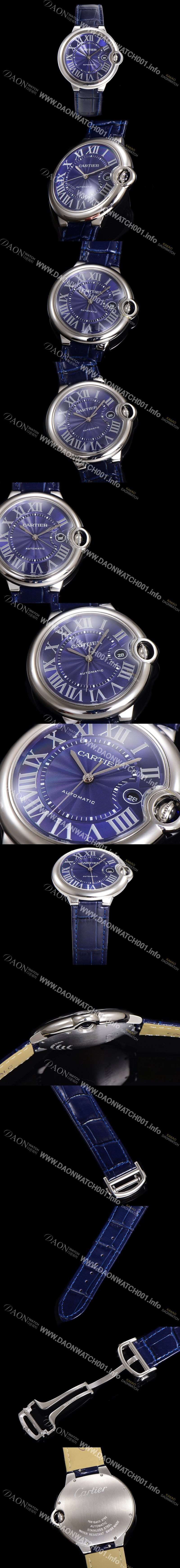 까르띠에 남성용 신상 발롱블루 WSBB0025 블루 다이얼 42mm 오토매틱 무브먼트 CAR0143 Ⅳ