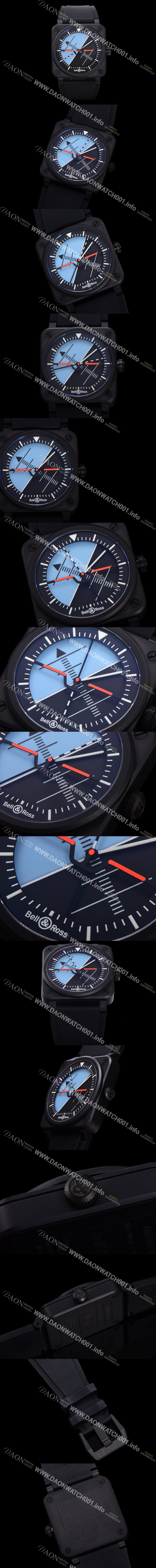 벨엔로즈 남성용 인스트루먼트03 BR03A-HRZ-CE 오토매틱 2892타입 42mm 세라믹 우레탄줄 블랙/블루 다이얼 bel4109 Ⅳ