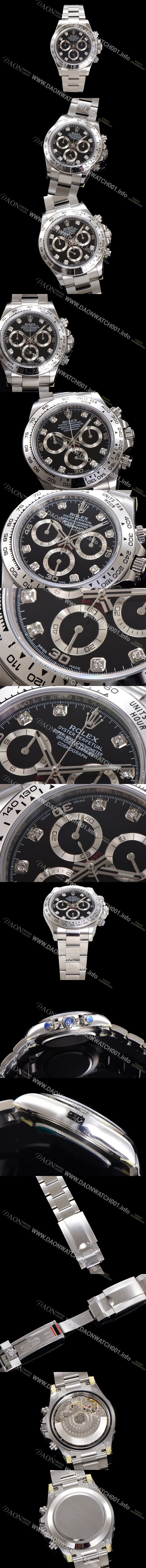 로렉스 남성용 코스모그래프 데이토나 m116509-0055 40mm 크로노그래프 7750 오토매틱 무브먼트 블랙 다이얼 rol5341 Ⅳ