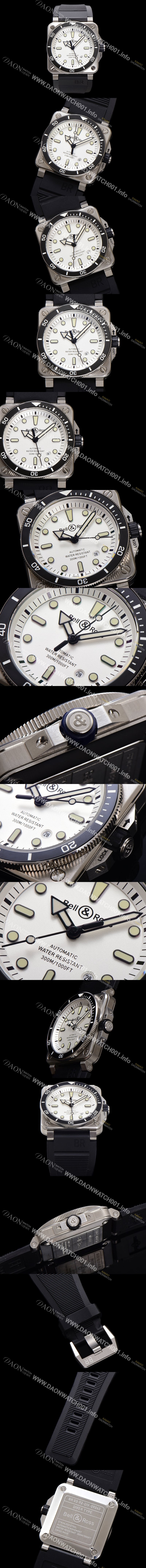 벨엔로즈 남성용 인스트루먼트03 BR03A-D-WH-STSRB 오토매틱 9015타입 42mm 우레탄줄 화이트 다이얼 bel4112 Ⅳ