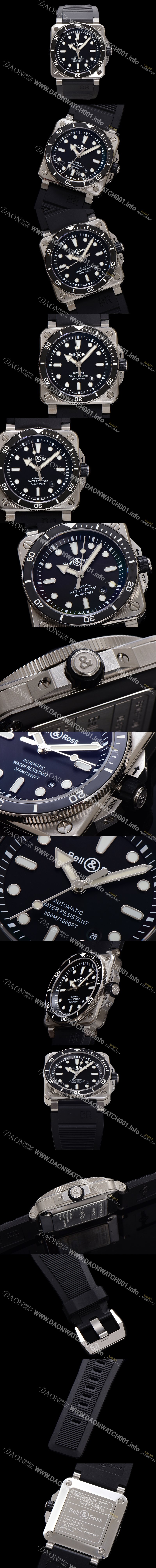 벨엔로즈 남성용 인스트루먼트03 BR03A-BL-STSRB 오토매틱 9015타입 42mm 우레탄줄 블랙 다이얼 bel4114 Ⅳ