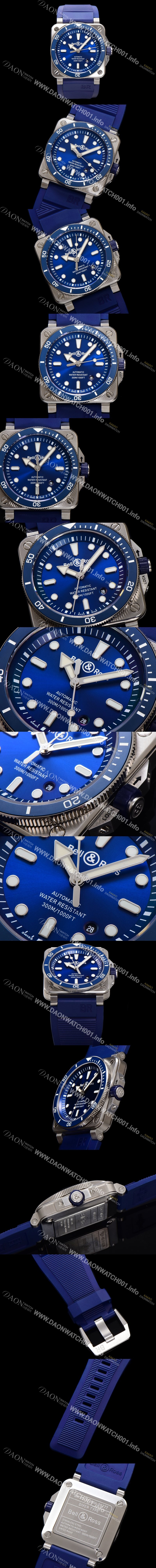 벨엔로즈 남성용 인스트루먼트03 BR03A-D-BLU-STSRB 오토매틱 9015타입 42mm 우레탄줄 블루 다이얼 bel4115 Ⅳ