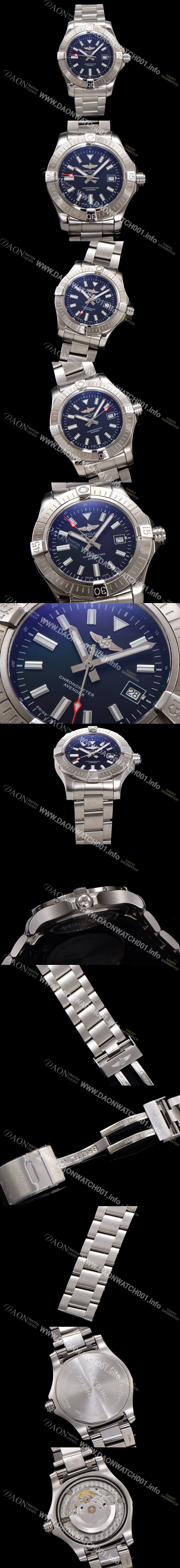브라이틀링 남성용 어벤져 A17318101B1A1 오토매틱 2824타입 44mm 메탈줄 블랙 다이얼 bre6052 Ⅳ