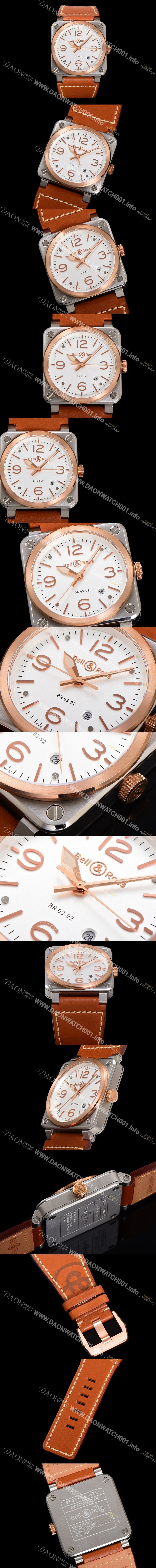 벨엔로즈 남성용 인스트루먼트03 BR03A-WH-STPGSC 오토매틱 9015타입 42mm 우레탄줄 화이트 다이얼 bel4119 Ⅳ