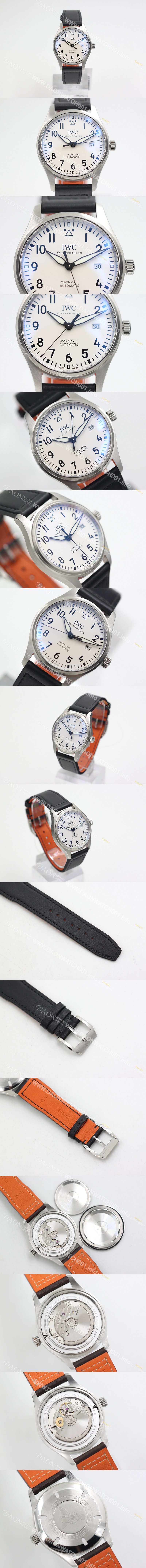 아이더블유씨 남성용 파일럿 워치 마크 XVIII IW327004 어린왕자 에디션 센트럴 해킹 세컨즈 40mm 화이트 다이얼 오토매틱 무브먼트 iwc4077 Ⅳ