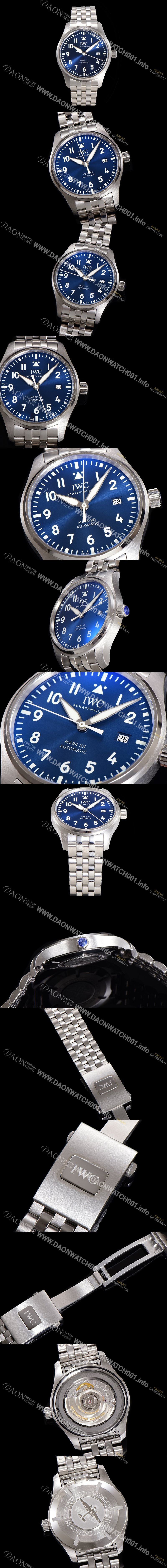 아이더블유씨 남성용 파일럿 마크XX IW328203 오토매틱 2892타입 블루 다이얼 iwc4080 Ⅳ