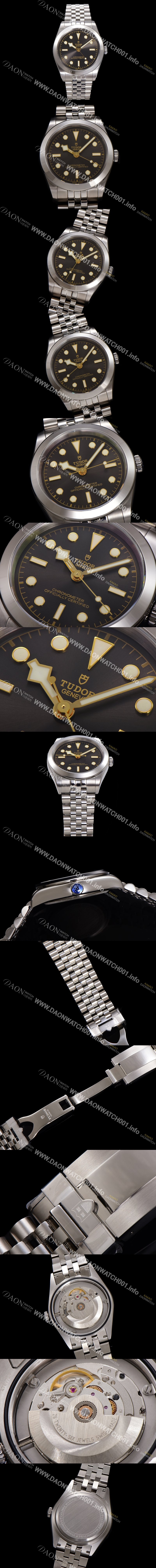 튜더 남성용 블랙베이 M79660-0001 오토매틱 2824 타입 39mm 메탈줄 블랙 다이얼 tud5122 Ⅳ