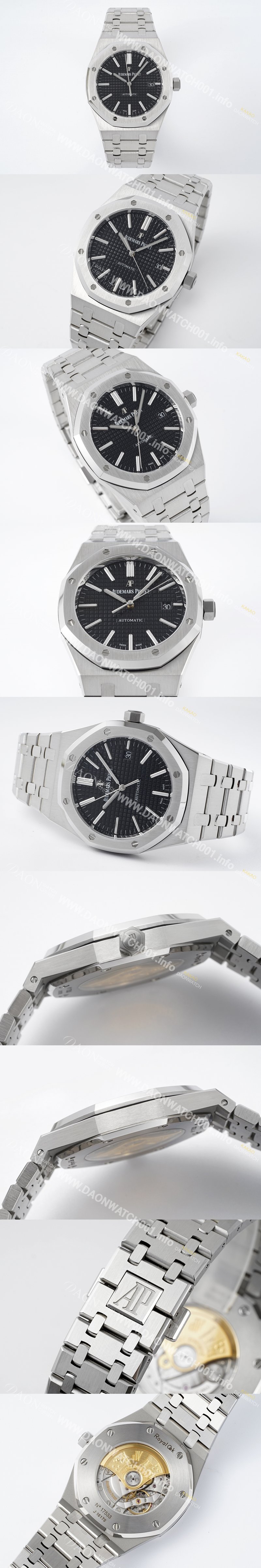 오데마피게 남성용 15400ST.OO.1220ST.01 로얄오크 41mm 오토매틱 Cal.3120무브먼트 블랙 와플 다이얼 aud6524 Ⅳ
